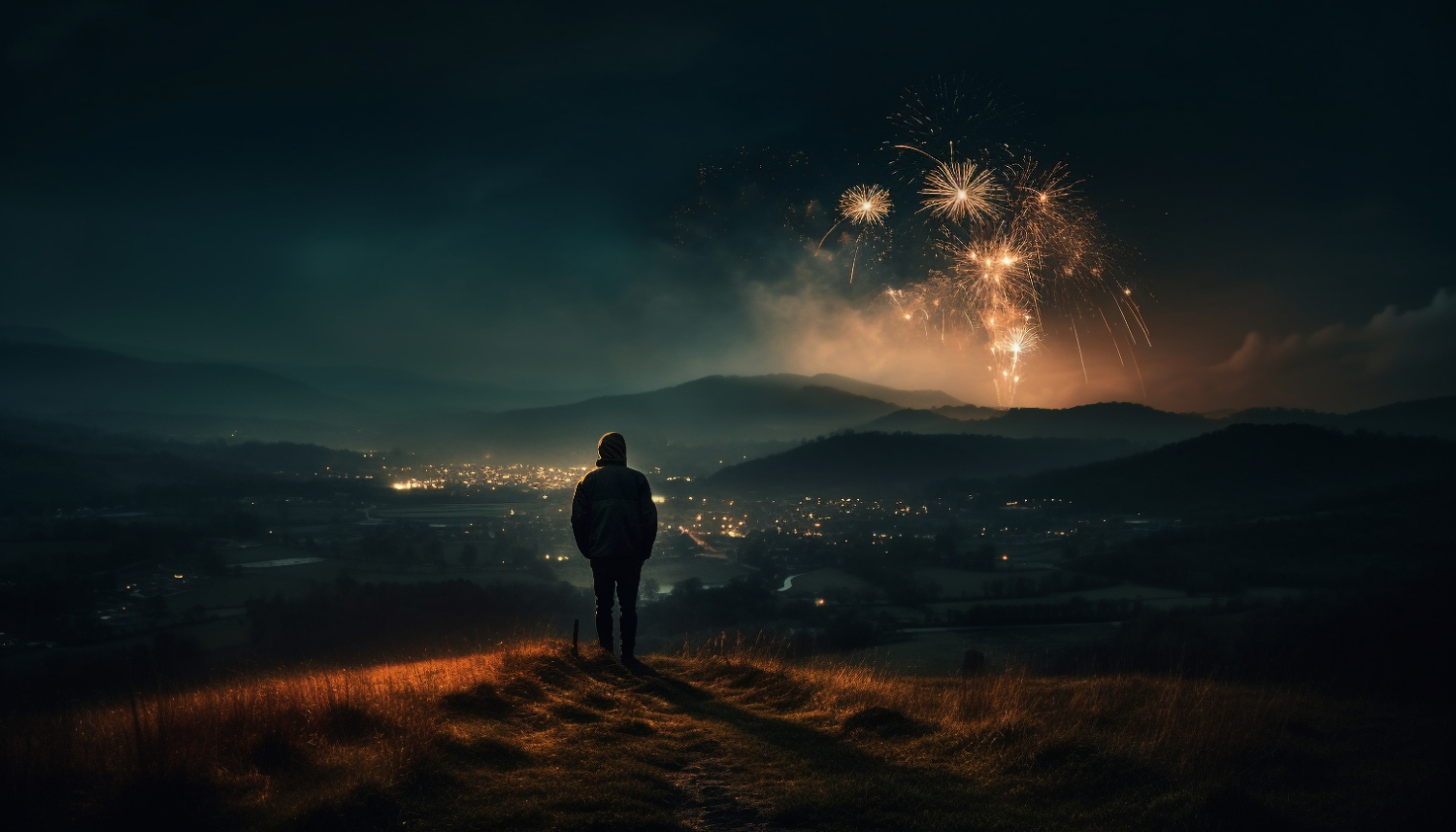New Year Celebration Alone